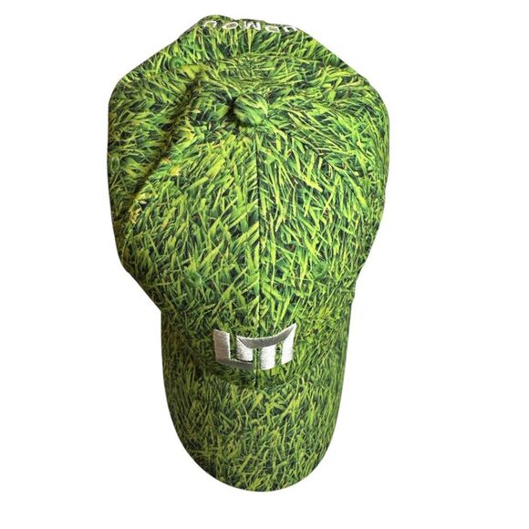 LOUDMOUTH Hat Golf Baseball Cap Allover Grass Print Mens Size OSFM - Picture 9 of 11
